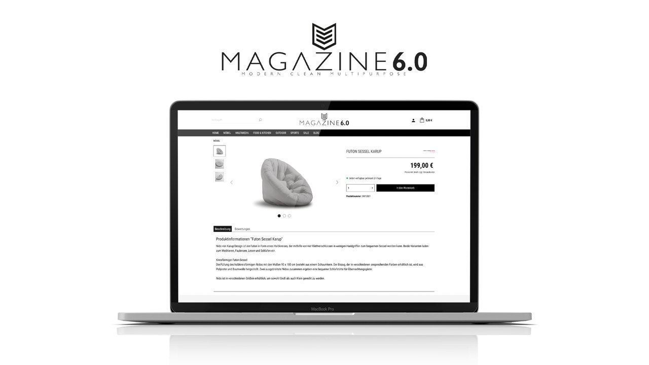 Vorschau des Shopware-Themes Magazine